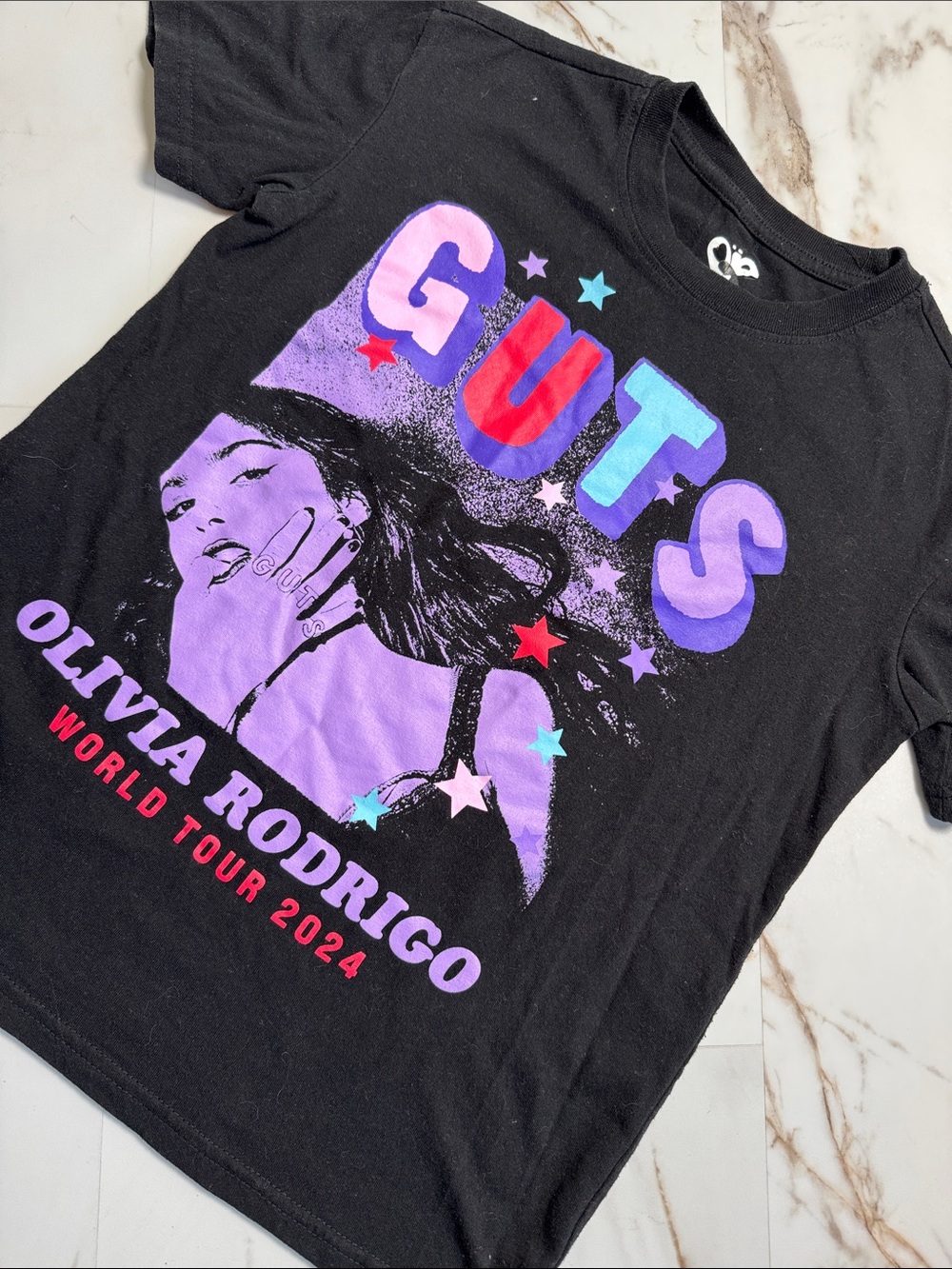 Olivia Rodrigo World Tour 2024 Band T-Shirt Sz XS Trendy Graphic Trendy Bright